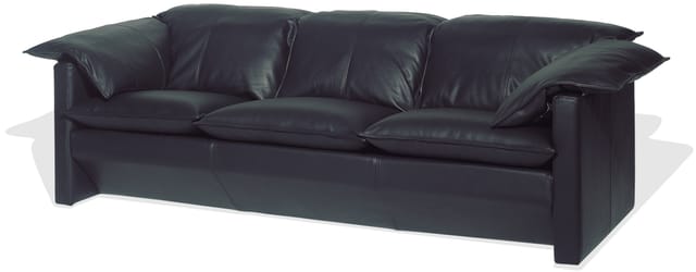 Stratos three-seater in black leather