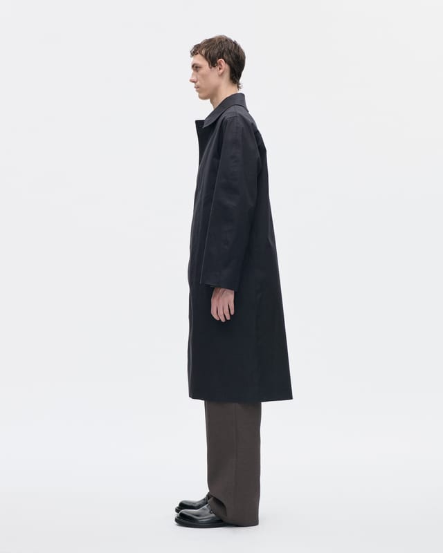 The coat in profile