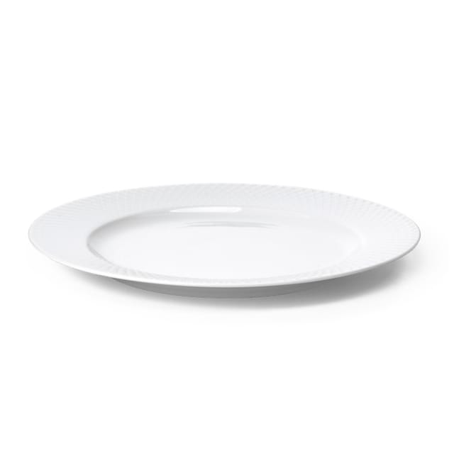 Rhombe plate in white porcelain