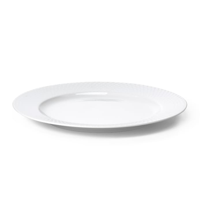 Rhombe plate in white porcelain