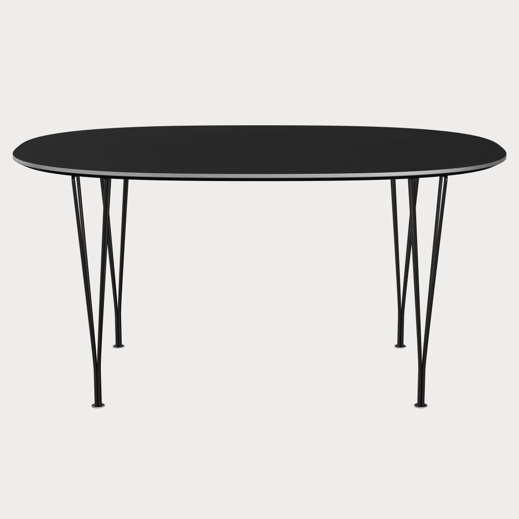 Superellipse table B612 with a black top