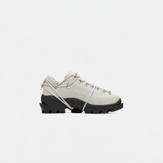 The Low Hiking Boots in stone, side view