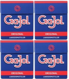 Four blue boxes of Ga-Jol Original