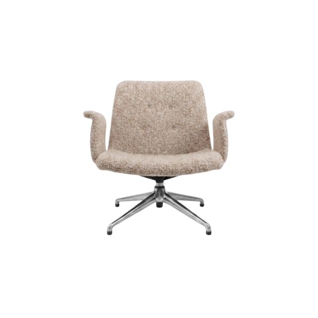 Primum lounge chair with arms, front view
