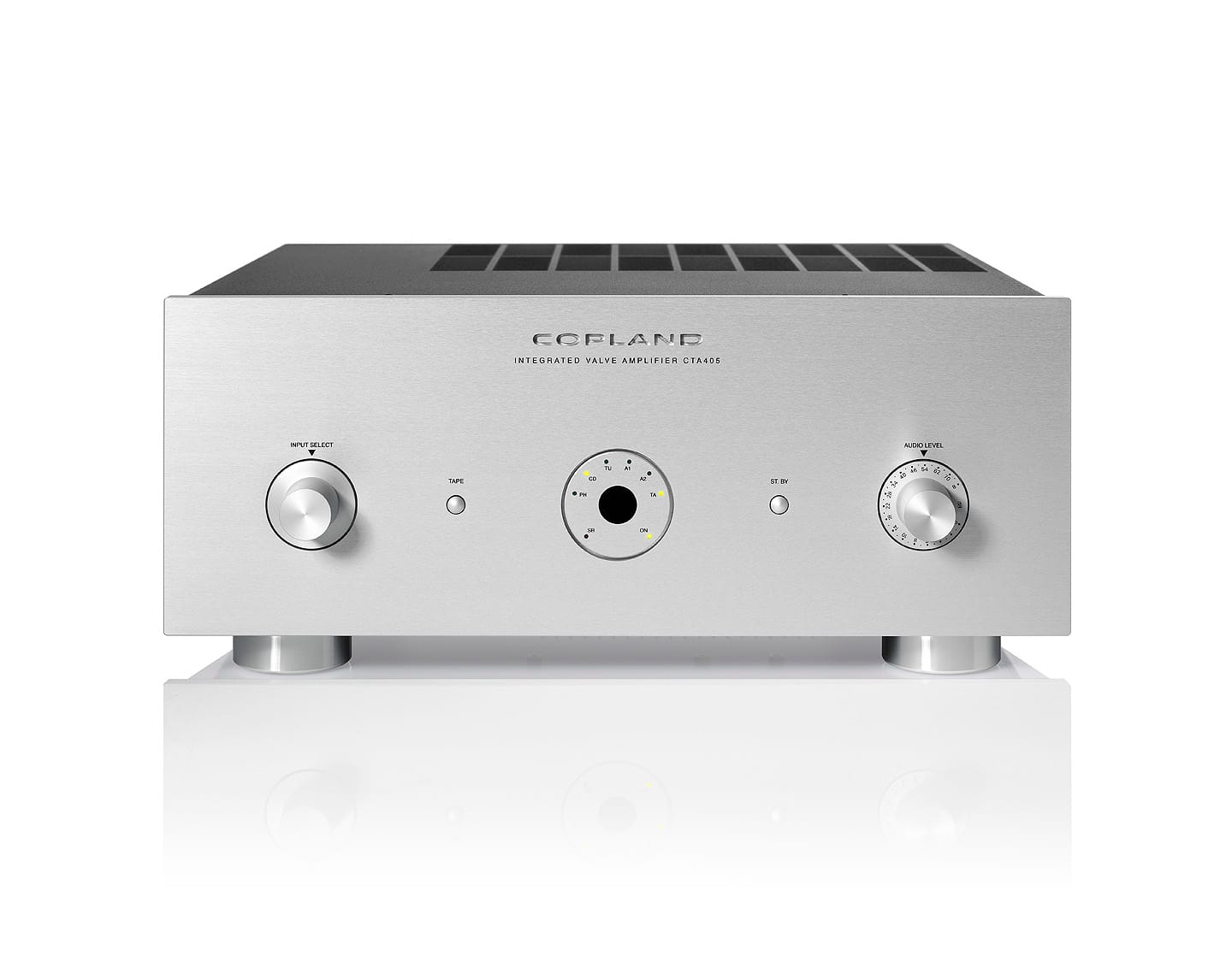 The CTA405 integrated valve amplifier from the front
