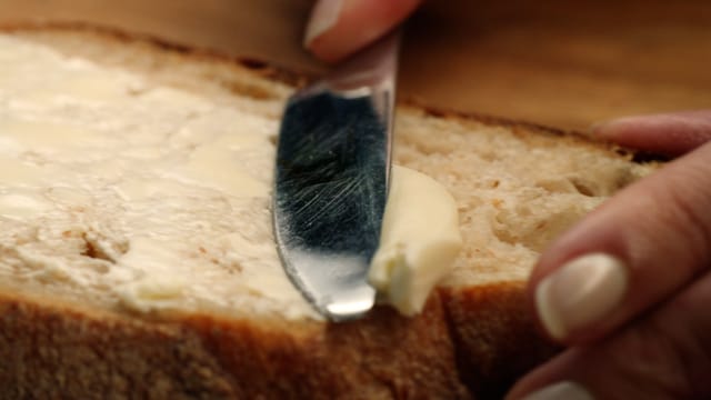Lurpak Spreadable on a slice of bread