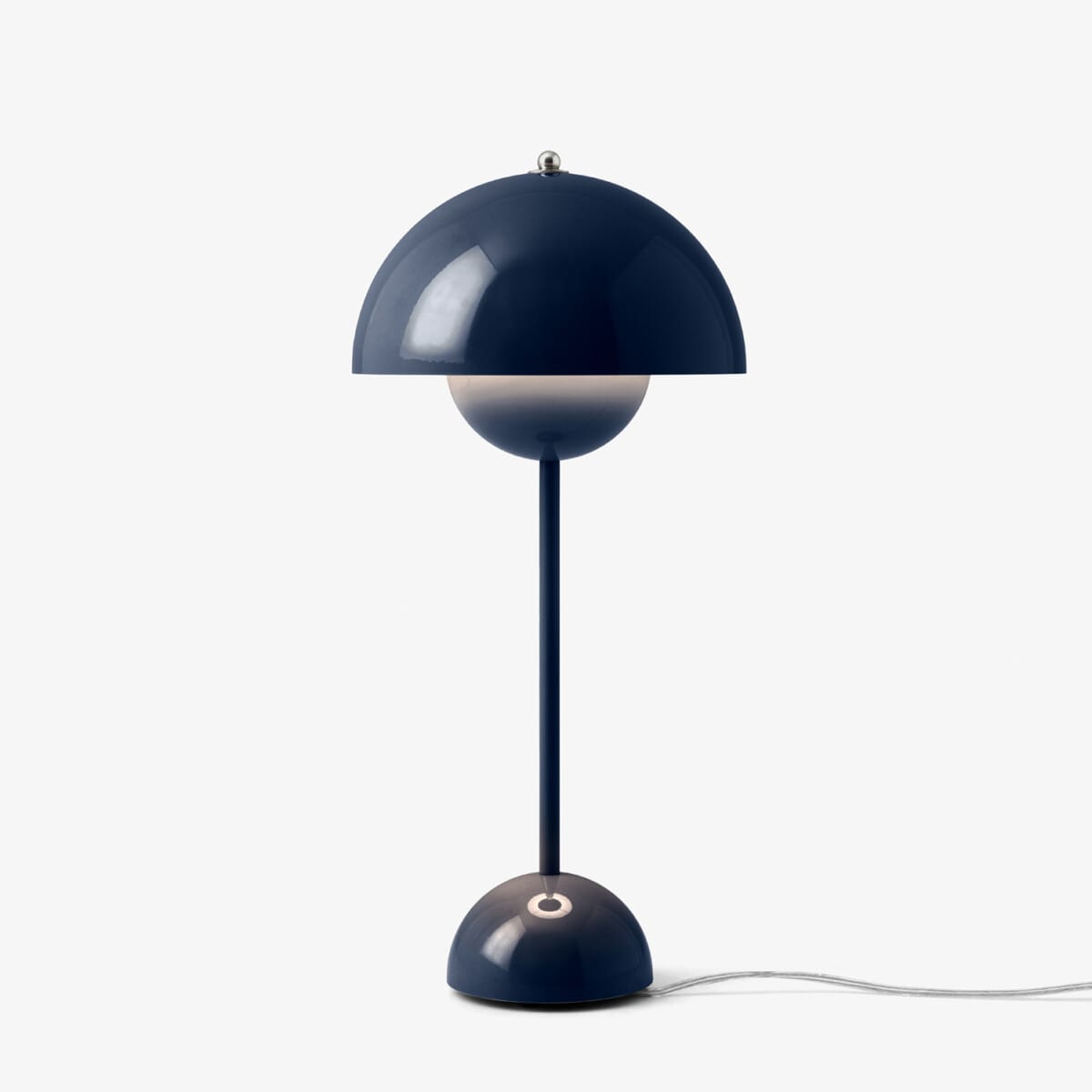 Flowerpot VP3 table lamp in steel blue