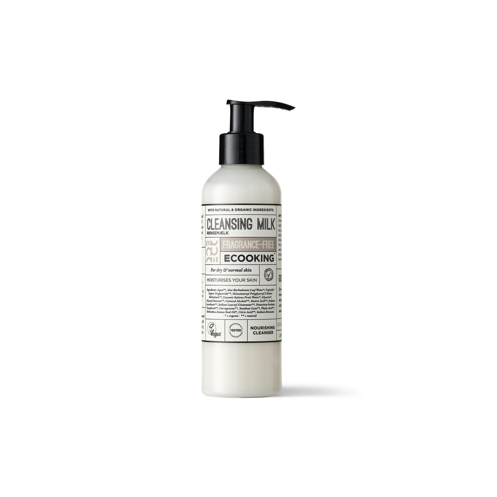 The fragrance-free Cleansing Milk in its 200 ml pump bottle