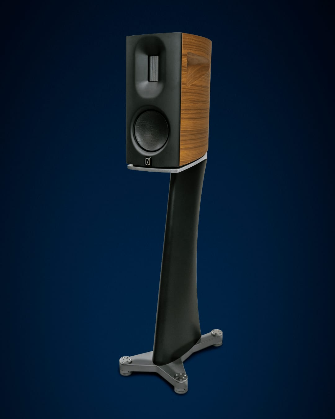 The 01 in walnut on its stand