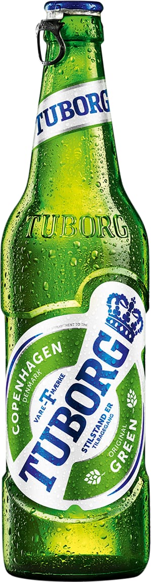 A bottle of Tuborg Green