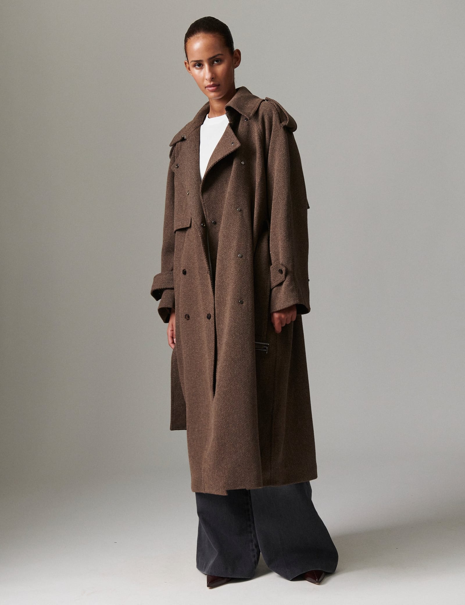Lynn coat in heavy wool twill