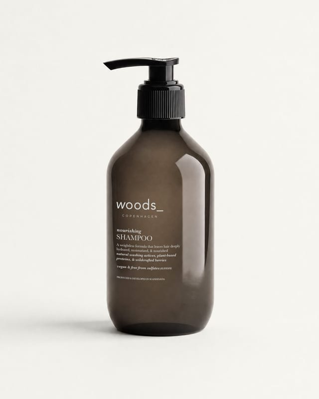 Nourishing Shampoo in its brown 400 ml pump bottle