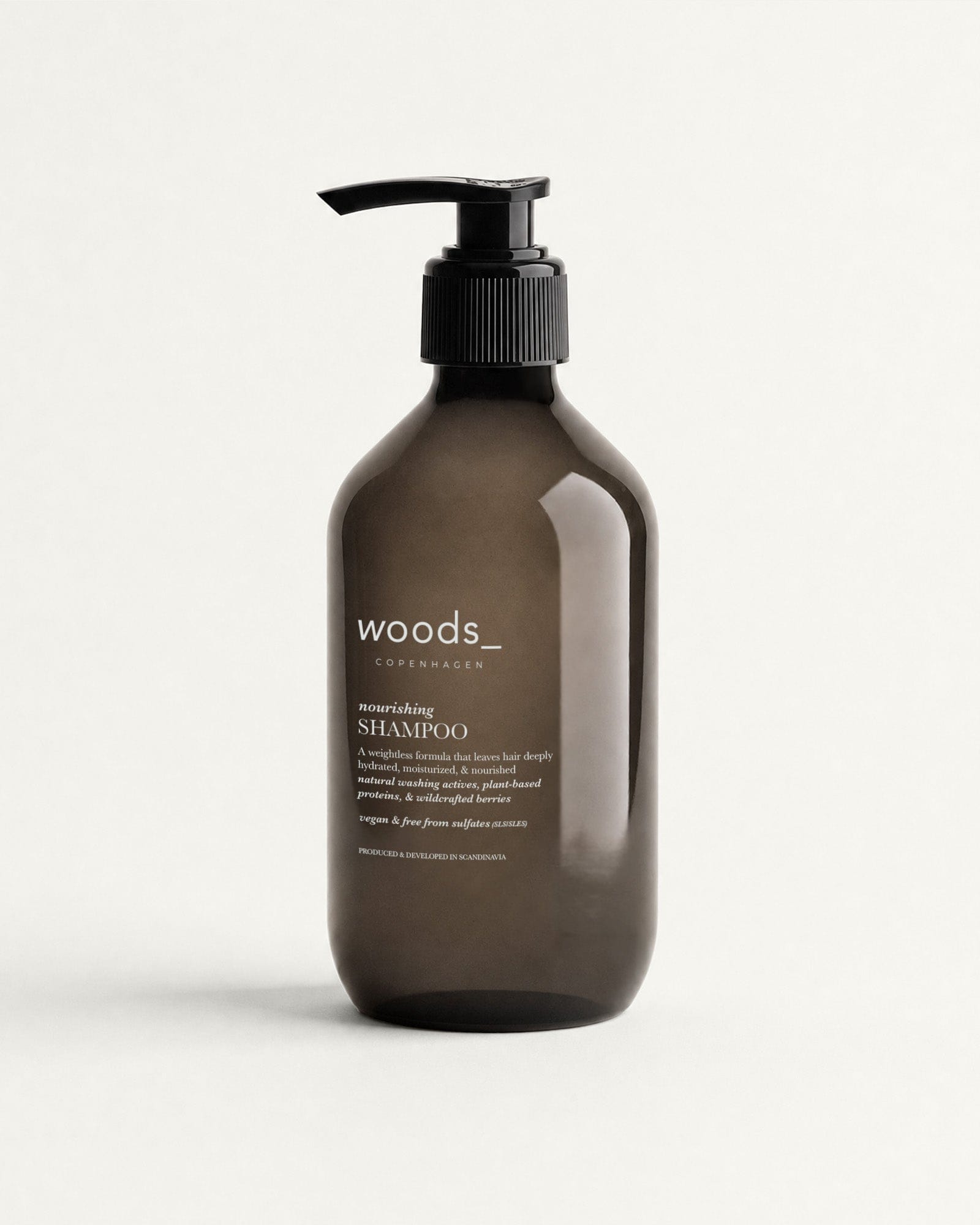 Nourishing Shampoo in its brown 400 ml pump bottle