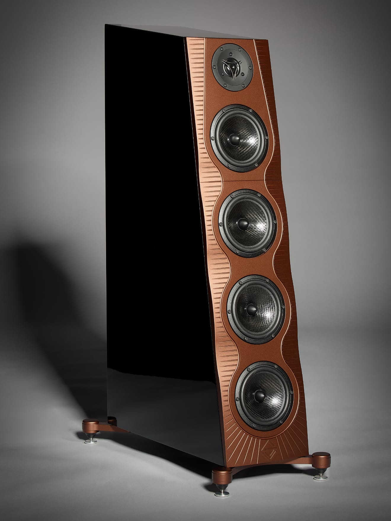 The Astrid loudspeaker with a copper front