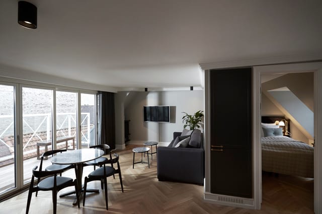 A penthouse apartment with its roof terrace