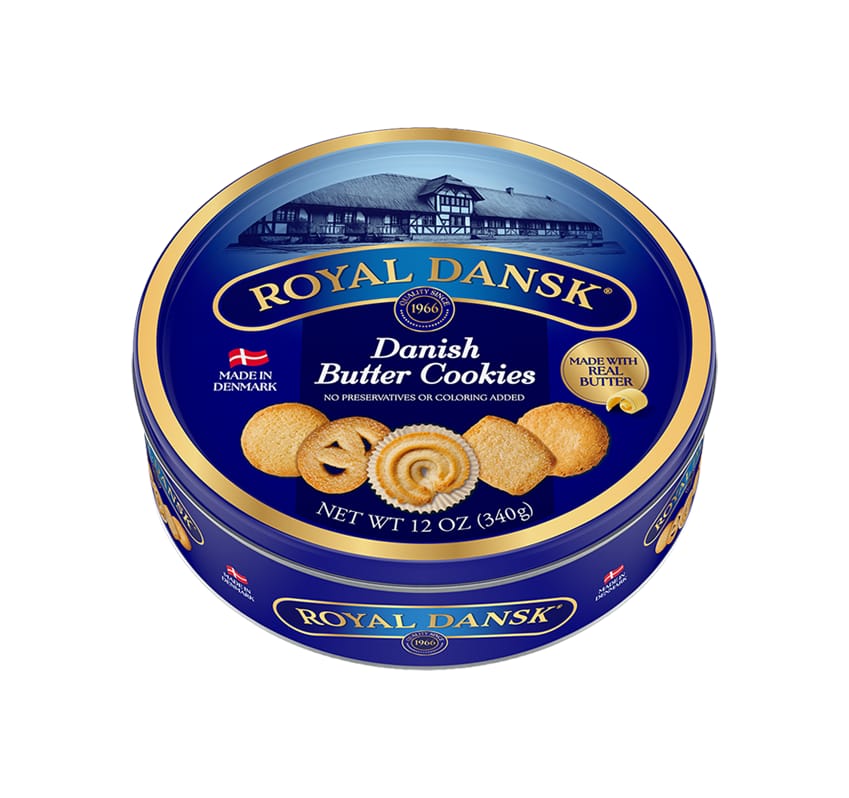 The blue Royal Dansk tin