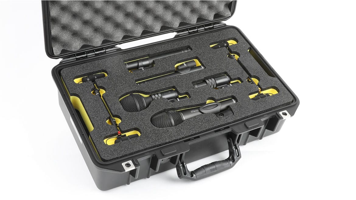 A case of DPA microphones: handheld, pencil and miniature models