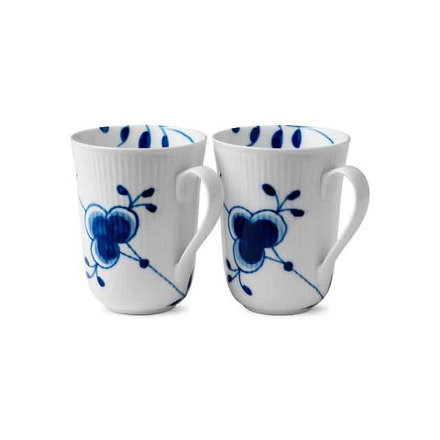 Two Blue Fluted Mega mugs