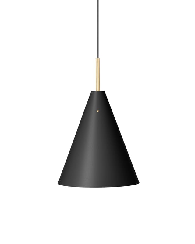 Mosaik 250 pendant in matt black with brass tube