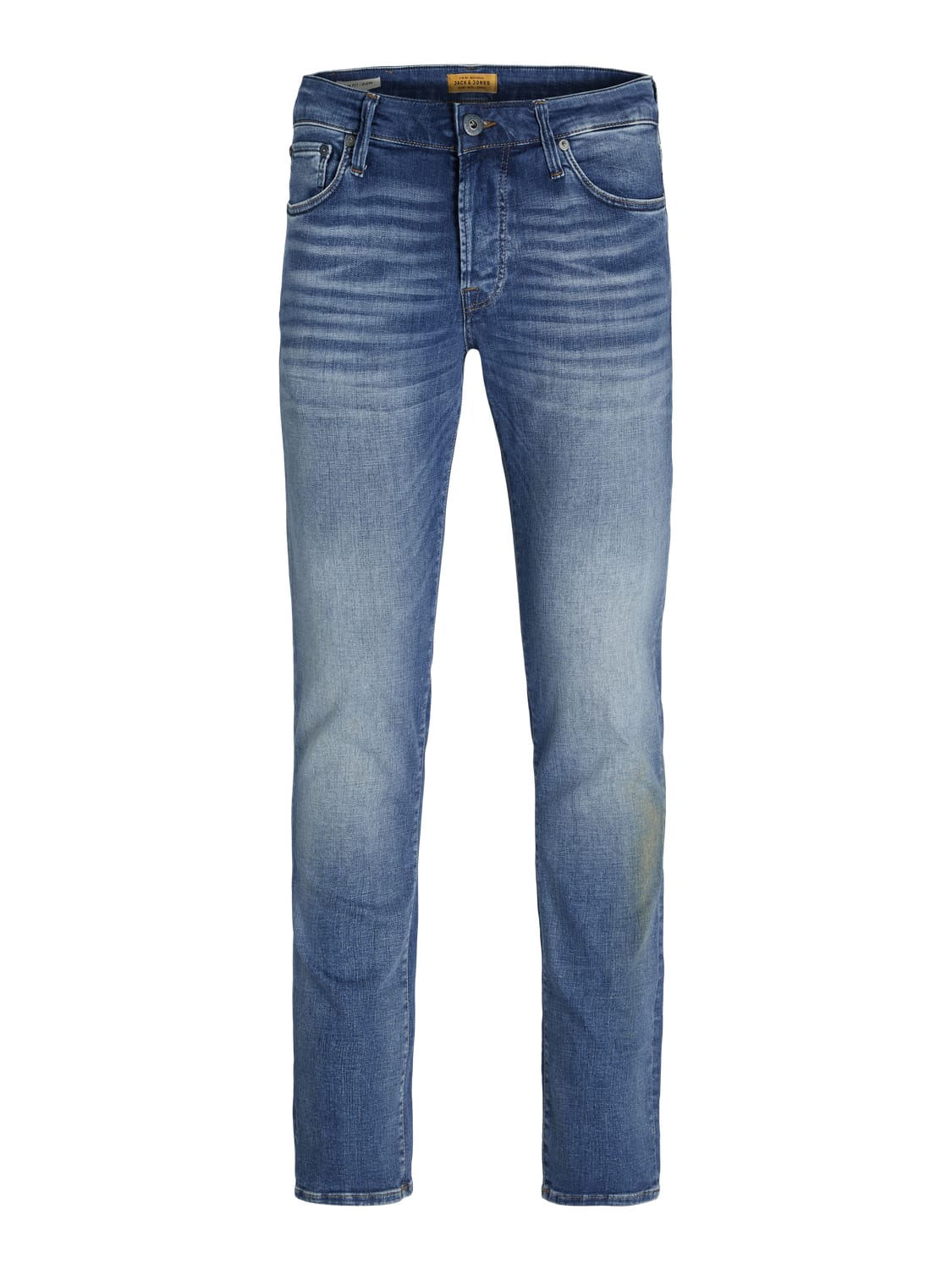 Slim-fit low-rise jeans in blue denim