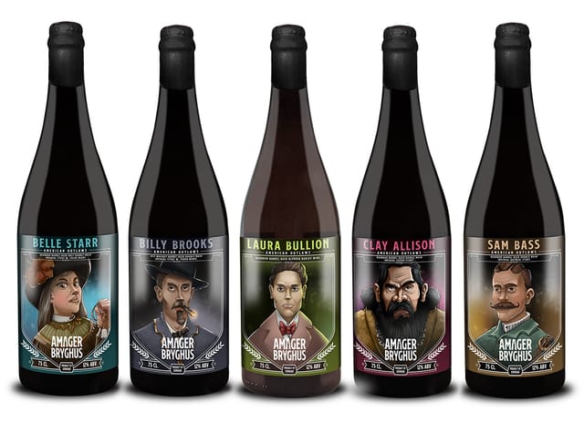 Five barrel-aged beers of the American Outlaws series