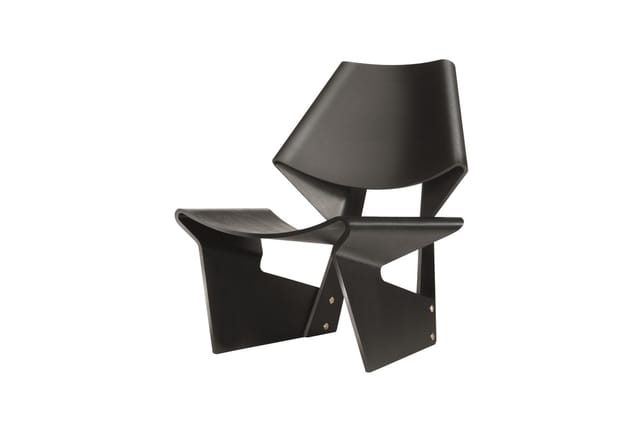 The GJ Bow Chair in black-stained plywood