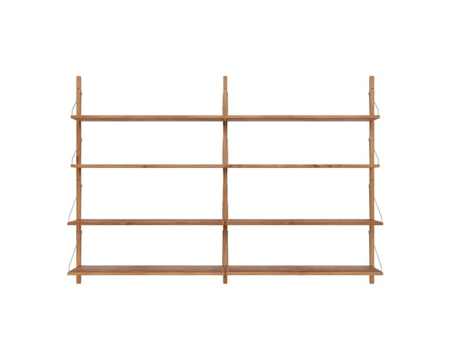 Shelf Library double section in oak