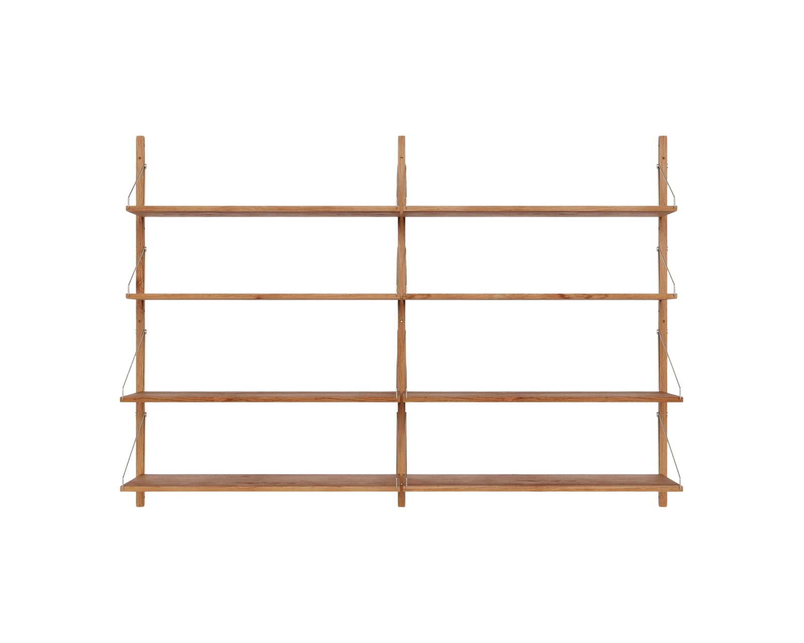 Shelf Library double section in oak