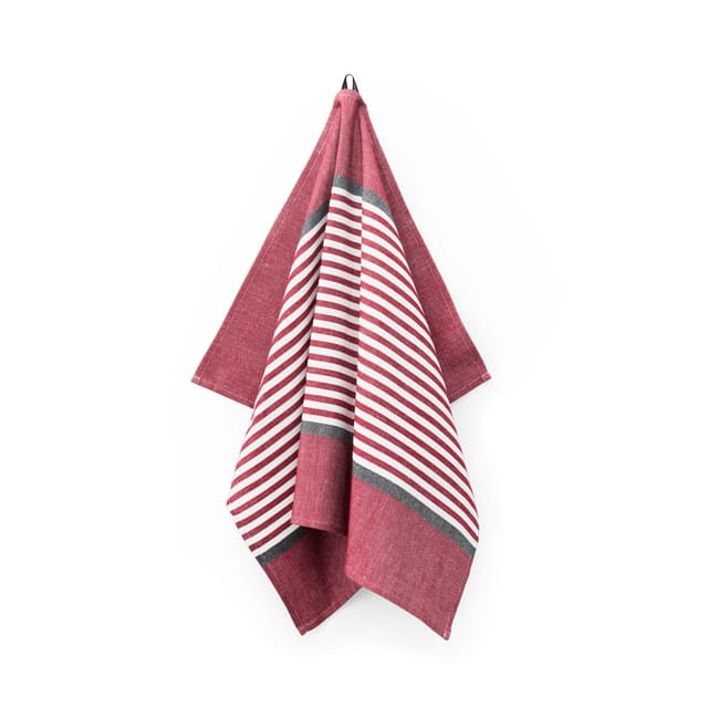 Abild tea towel hanging, carmine red