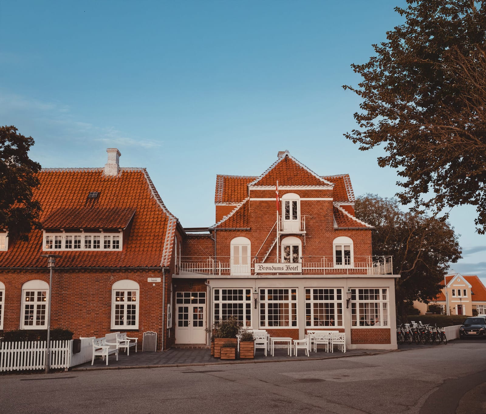 The red-brick hotel in Skagen's old quarter