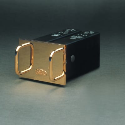 The Gryphon Head Amp with its gold front and handles