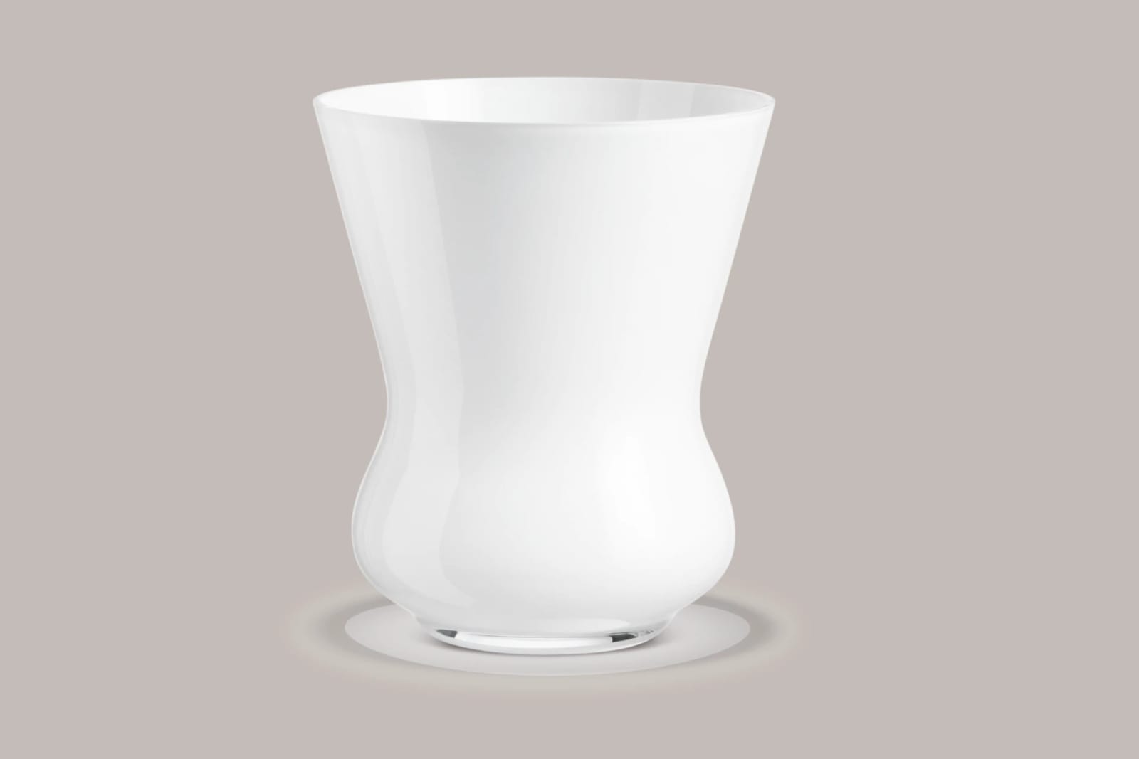 The JEB 65 vase in white glass