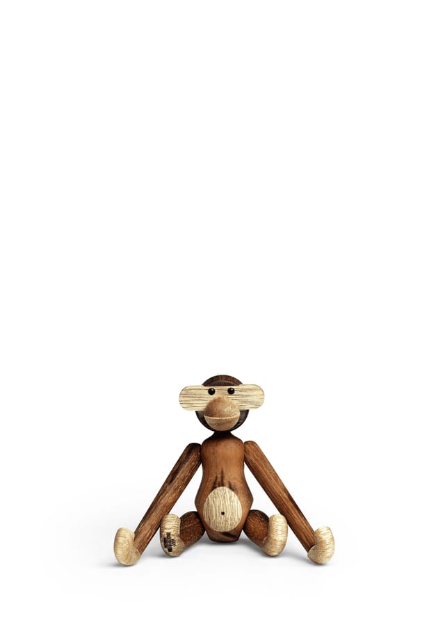 A Monkey mini in teak and limba, seated