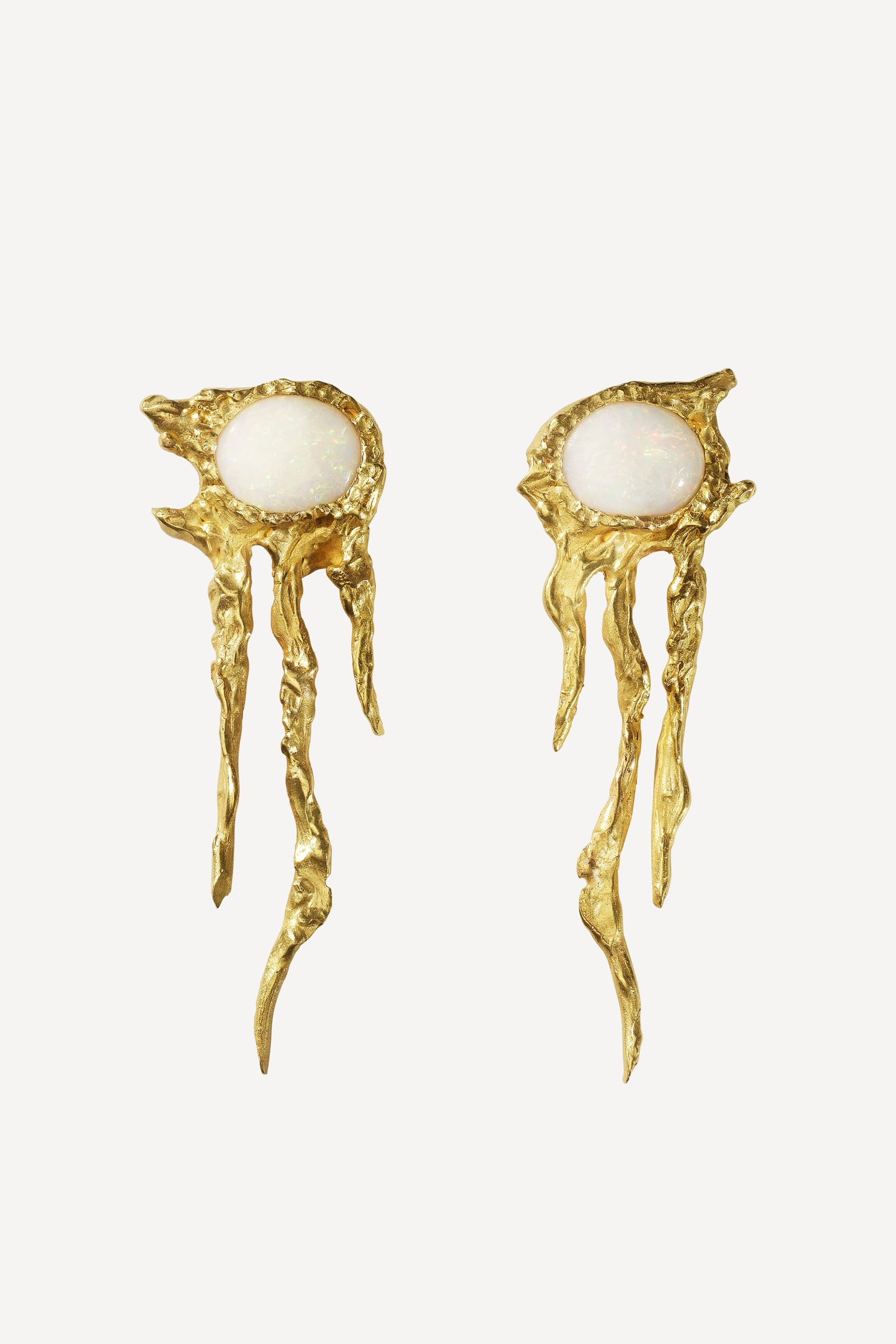 Oceania earrings in gold with opals