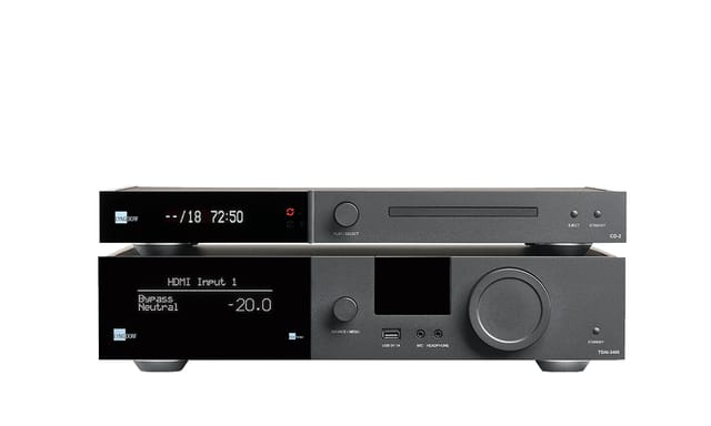 The TDAI-3400 under a Lyngdorf CD-2 player