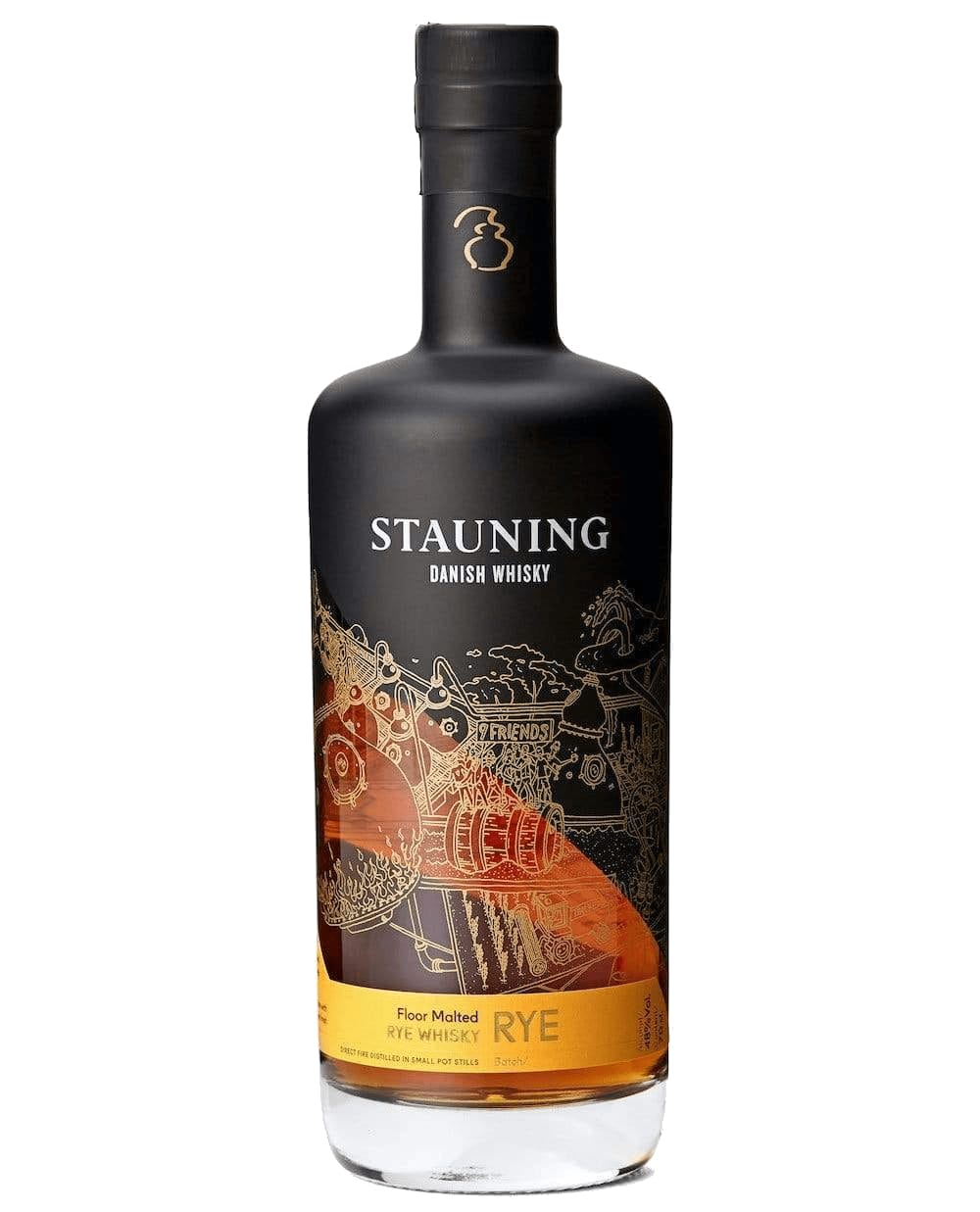 A bottle of Stauning Rye whisky