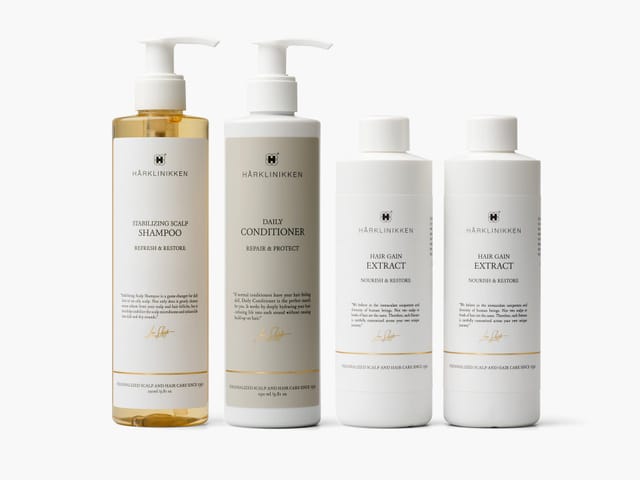 Hair Gain Extract with the scalp shampoo and conditioner