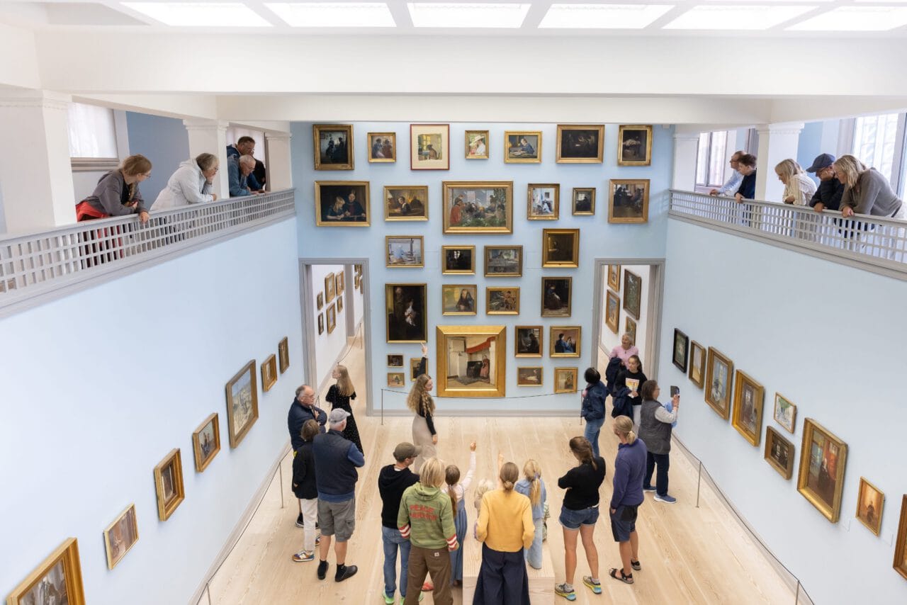 The top-lit main gallery hung with Skagen paintings