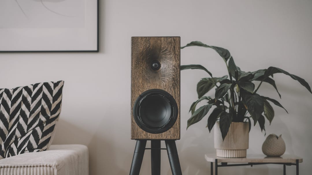 A Buchardt standmount speaker in a living room