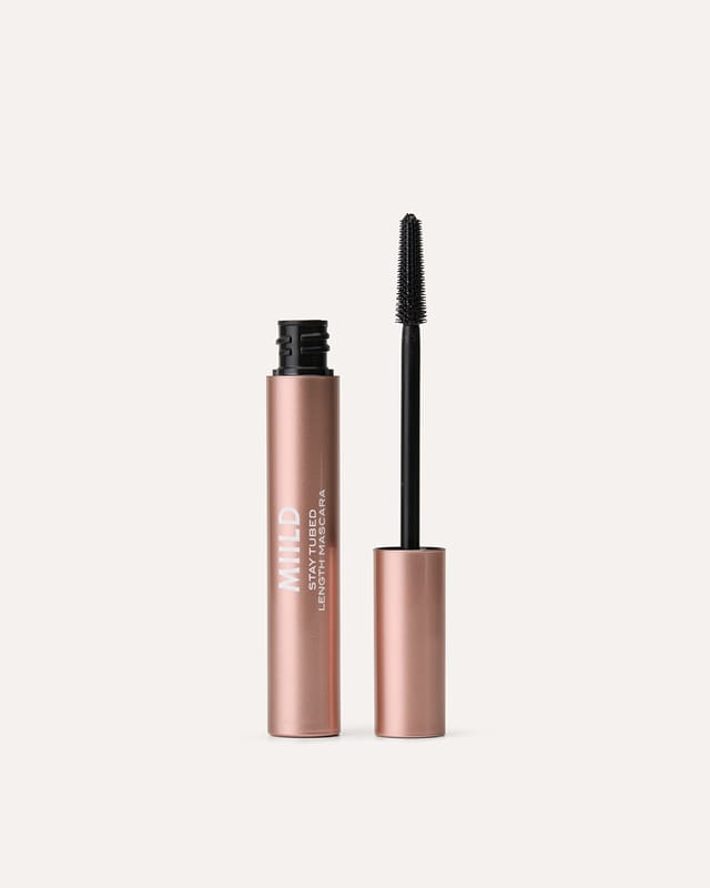 The mascara tube with its brush