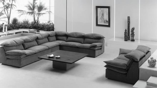 An Eilersen modular corner sofa in an archive photograph