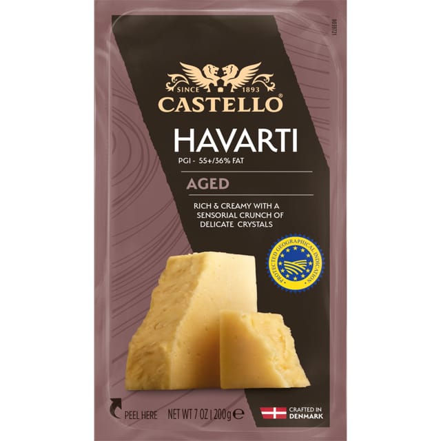 The 200 g pack of Aged Havarti