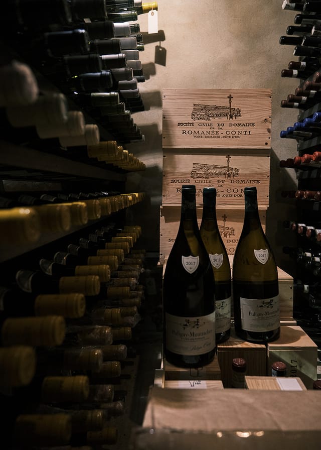 Burgundy in the wine cellar