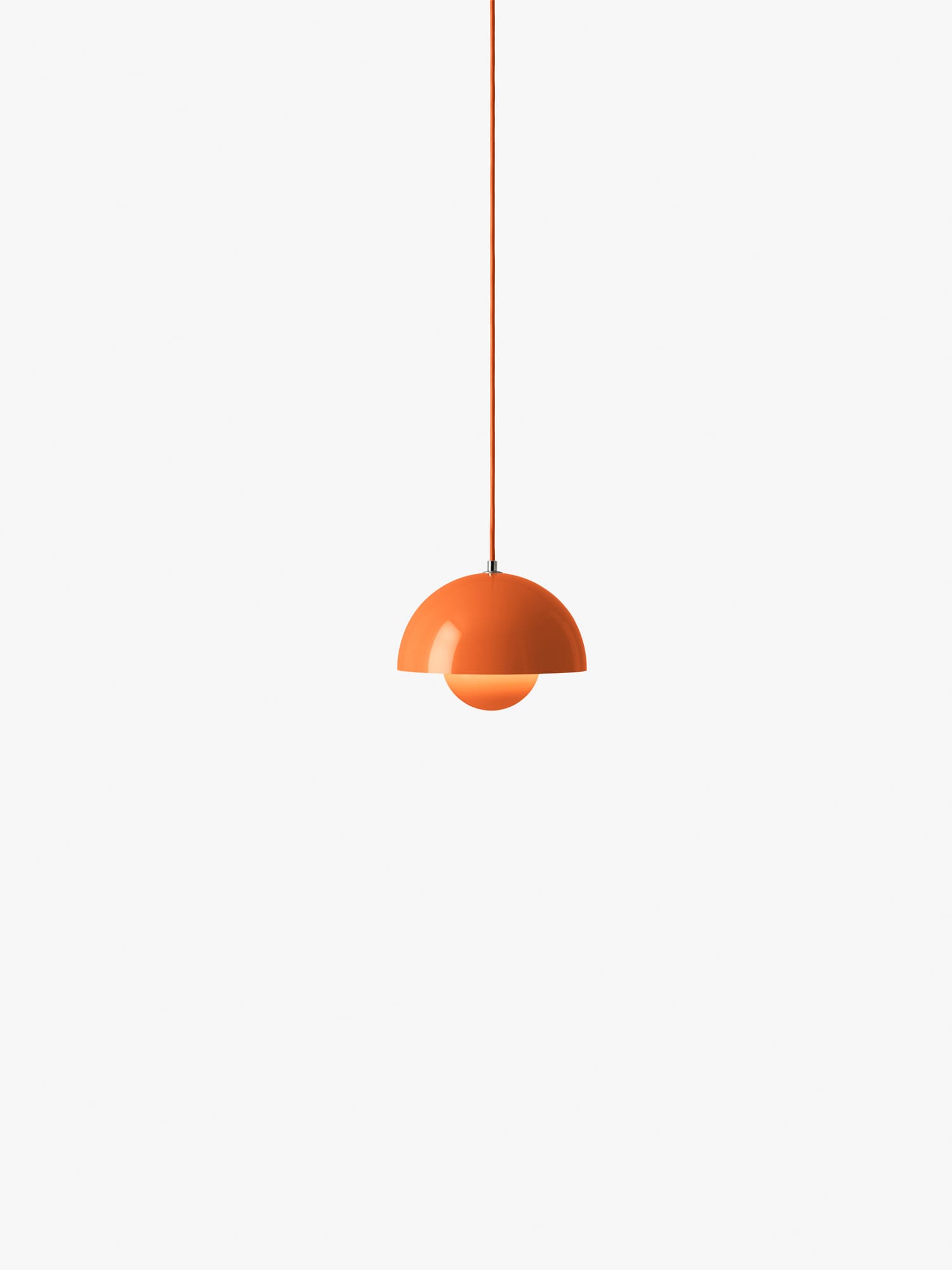 Flowerpot VP1 pendant in Zesty Orange