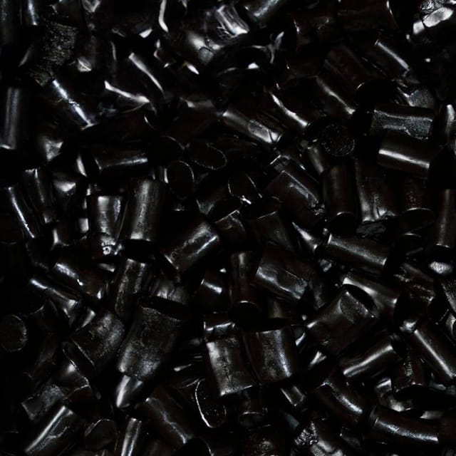 Pieces of salty licorice