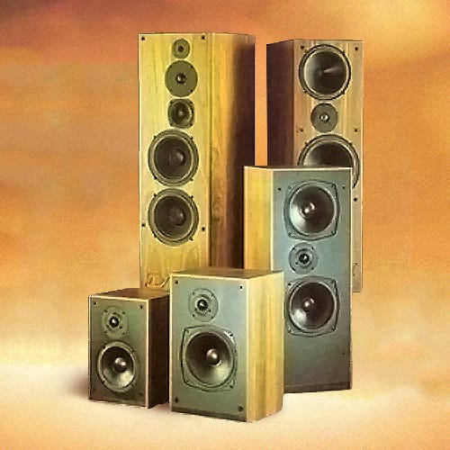 Early DALI loudspeakers, from DALI's 1984 timeline entry for the DALI 2