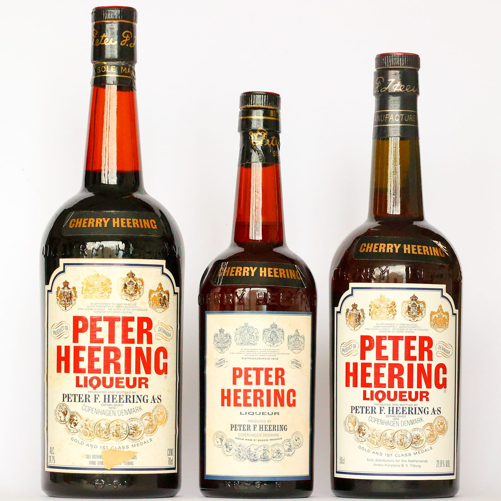 Bottles of Peter Heering cherry liqueur