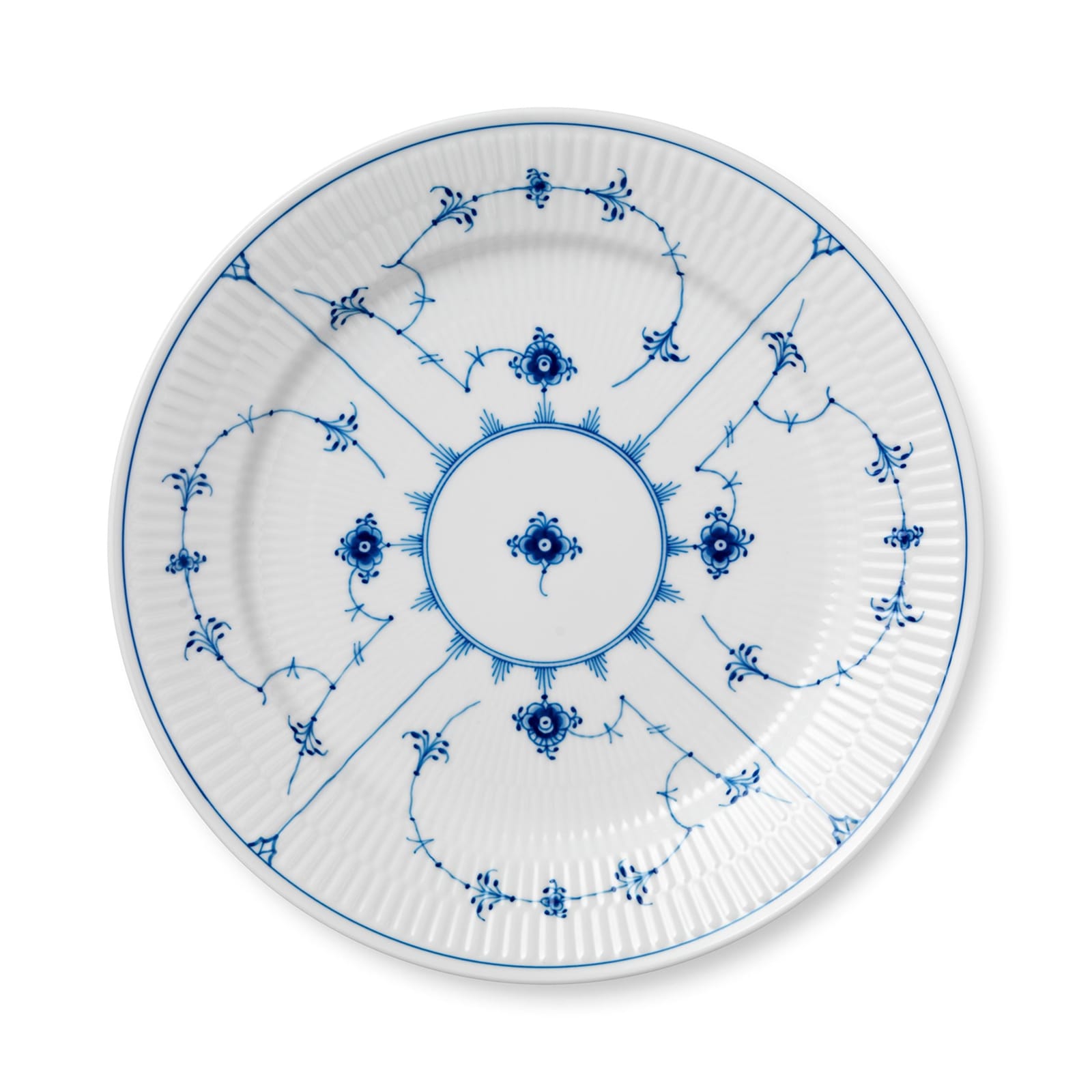 Blue Fluted Plain plate, 27 cm