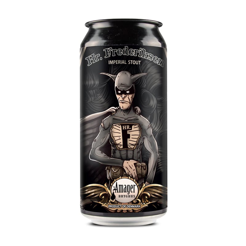 A 44 cl can of Hr. Frederiksen imperial stout