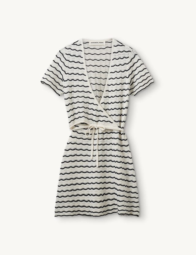 Taliana wave-knit dress
